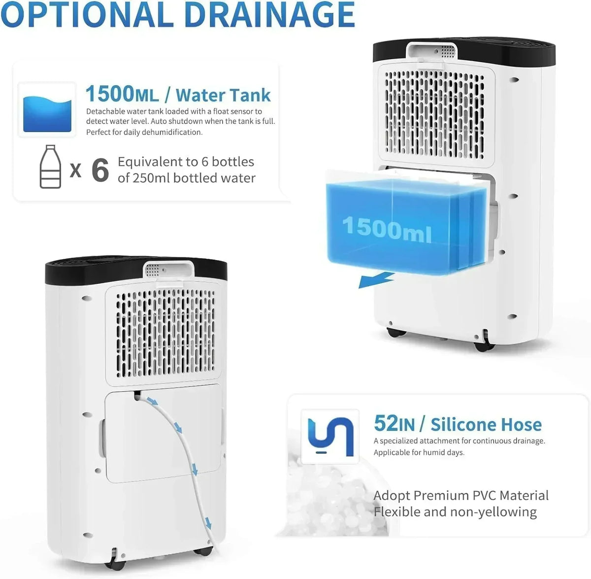 AIRPLUS 1,500 Sq. Ft Dehumidifier for Basement 30 Pints Powerful Dehumidifier for Home Large Rooms