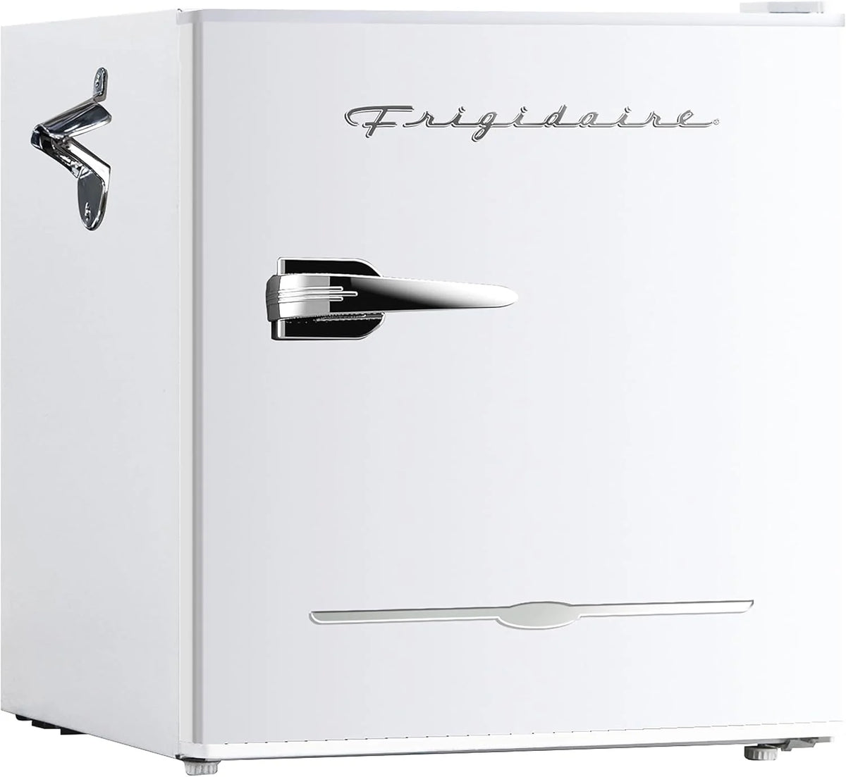 Frigidaire EFR176 Retro Compact Fridge with Chiller Mini Refrigerator with Built-in Bottle Opener for Office, Bedroom, Dorm Room or Cabin, 1.6 cu ft 16 D x 18 W x 18.5 H, Moonlight
