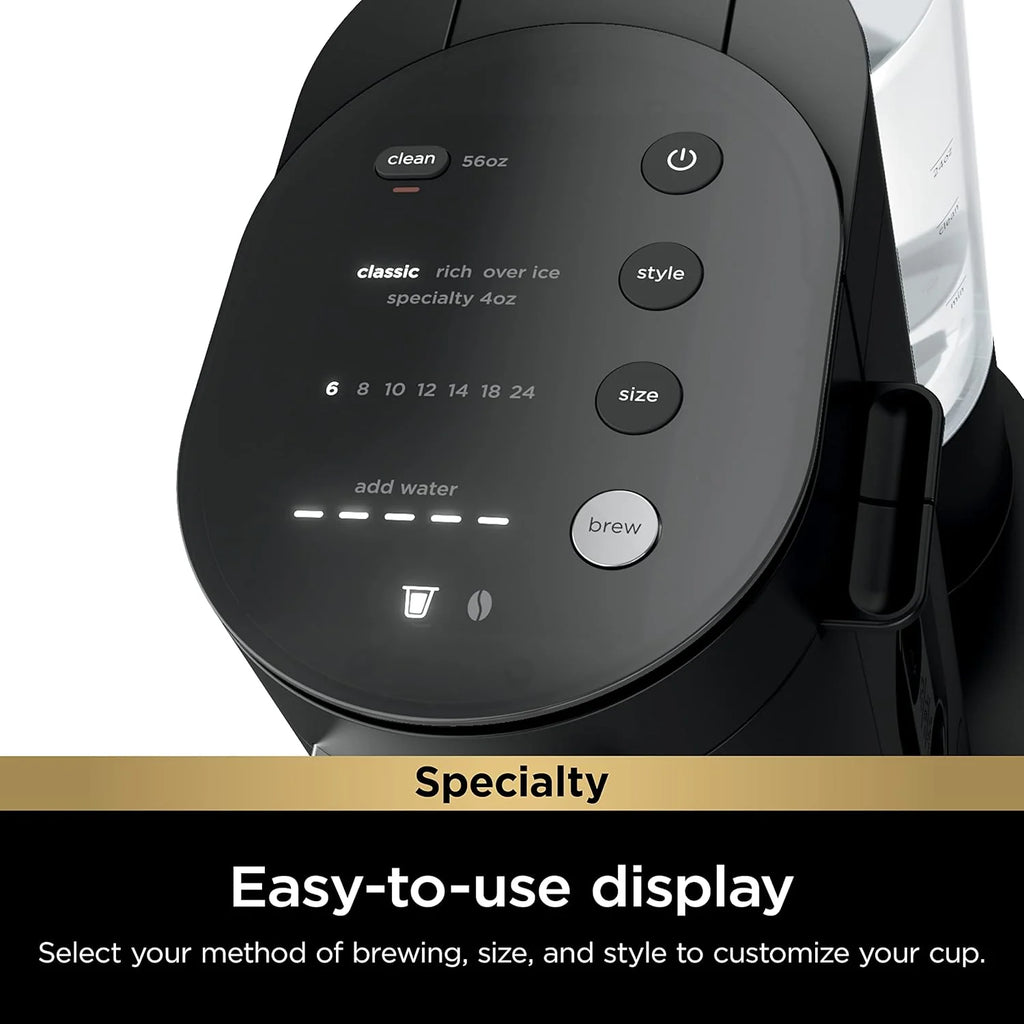 Ninja Pod & Grounds Single-Serve Coffee Maker 56-oz. Reservoir Stone PB051ST