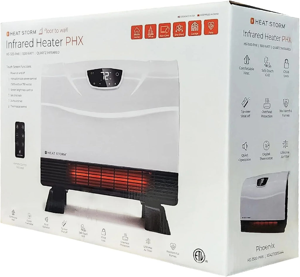 Heat Storm HS-1500-PHX-WIFI Infrared Heater, Wifi Wall Mounted