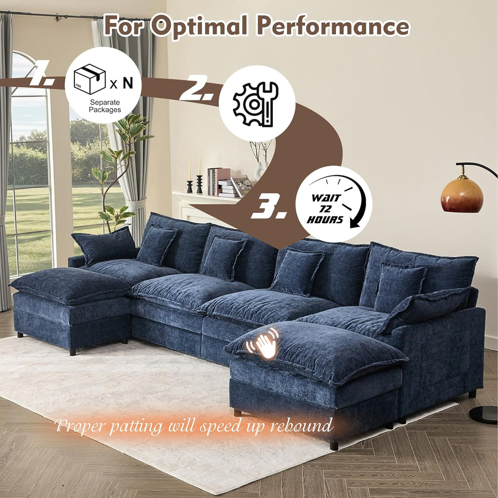 108 U-shaped sofa modular sofa Comfortable cloud sofa
