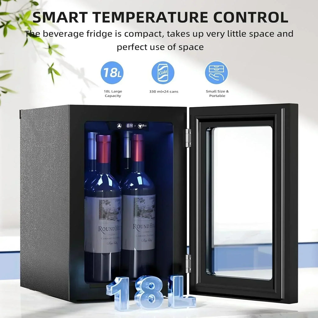 Antarctic Star 26 Bottle 130 Can Wine Cooler/Cabinet Beverage Refrigerator Cellar Beer Clear Glass