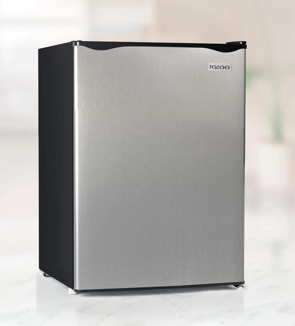 Igloo 3.2 Cu.Ft. Mini Fridge with Freezer - Single Door Compact Refrigerator with Glass Shelves for Homes