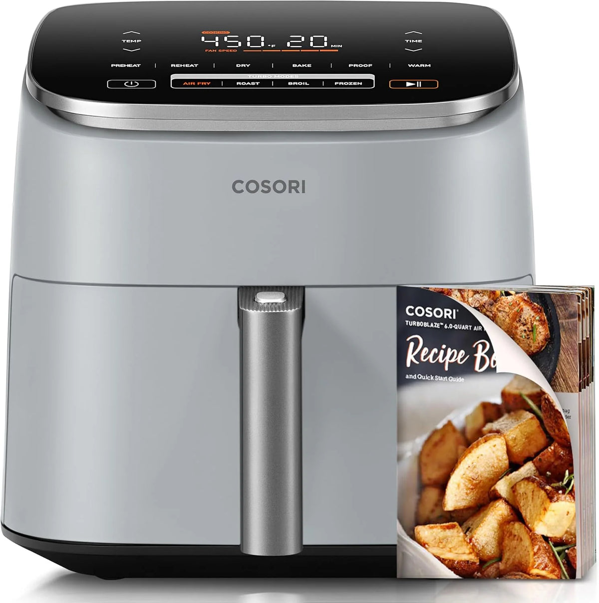 COSORI Air Fryer 9-in-1 Compact & Large 6-Qt Fast Turbo Modes Precise Heat for Even Results