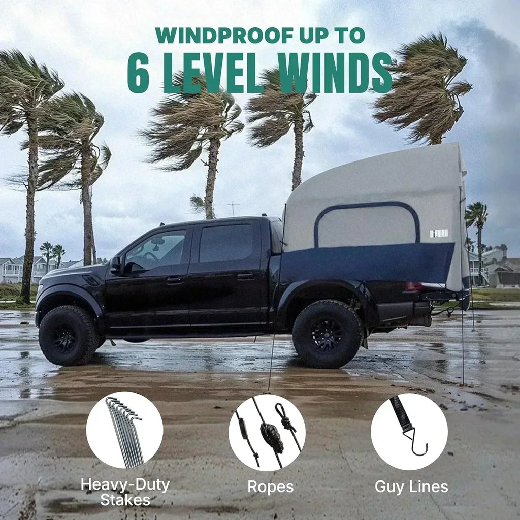 Truck Bed Tent 5.5ft-8ft Suitable for 2+1 People Family Inflatable Pickup Truck Tent