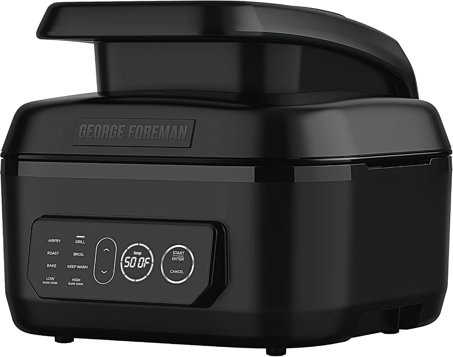 George Foreman Beyond Grill?7-in-1 Electric Indoor Grill with Air Fry Technology, MCAFD800D, Black, Large