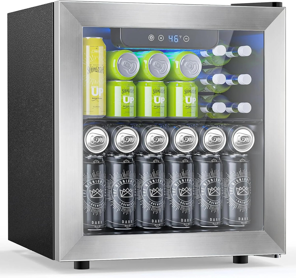 Electactic Mini Fridge 130 Can Beverage Refrigerator Cooler 3.2 Cu.Ft Drink Fridge