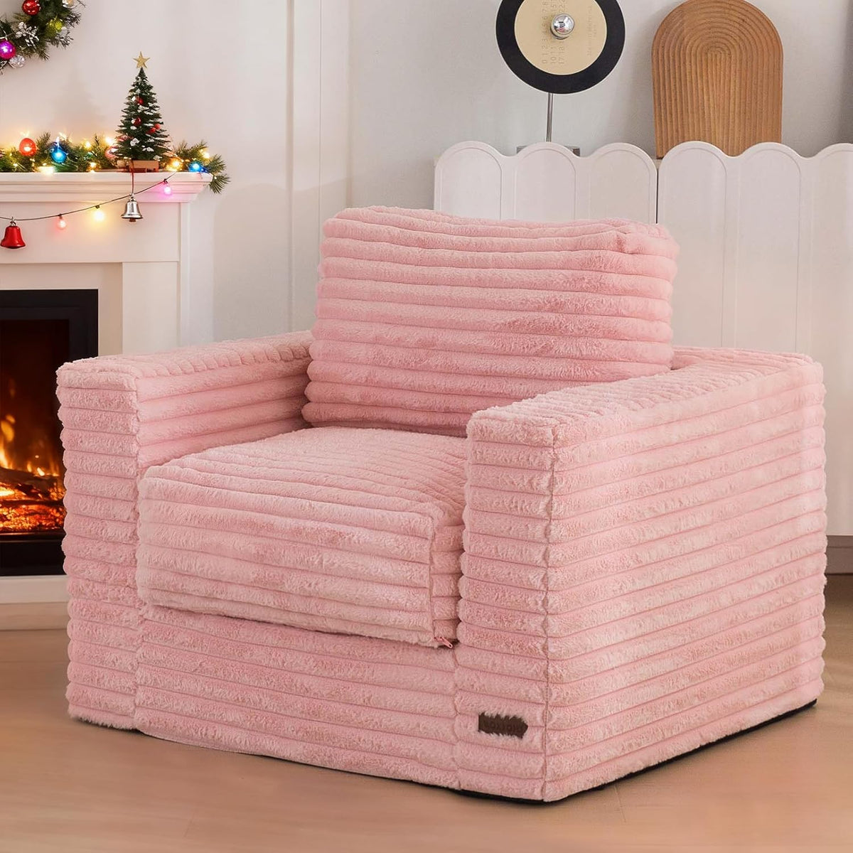 MAXYOYO Bean Bag Chair Two-seat Bean Bag Sofa with Pillows Upholstered Loveseat Floor Sofa