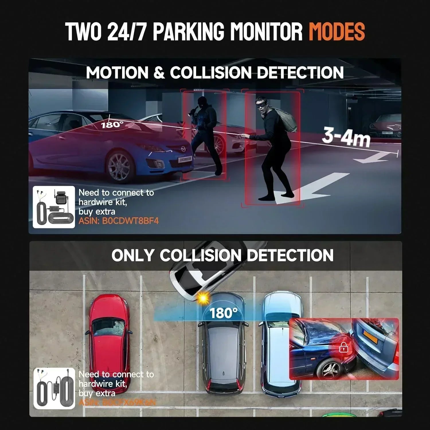 360�� Dash Cam 4-Channel FHD 4*1080P Wi-Fi GPS Voice Control Car Camera Front 2K+1080P