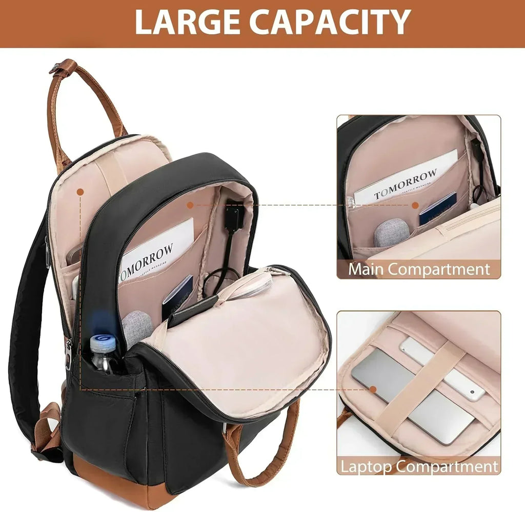 LONG VACATION 6 Piece Luggage Set Carry on Suitcase with ABS+PC hardshell Spinner Wheels