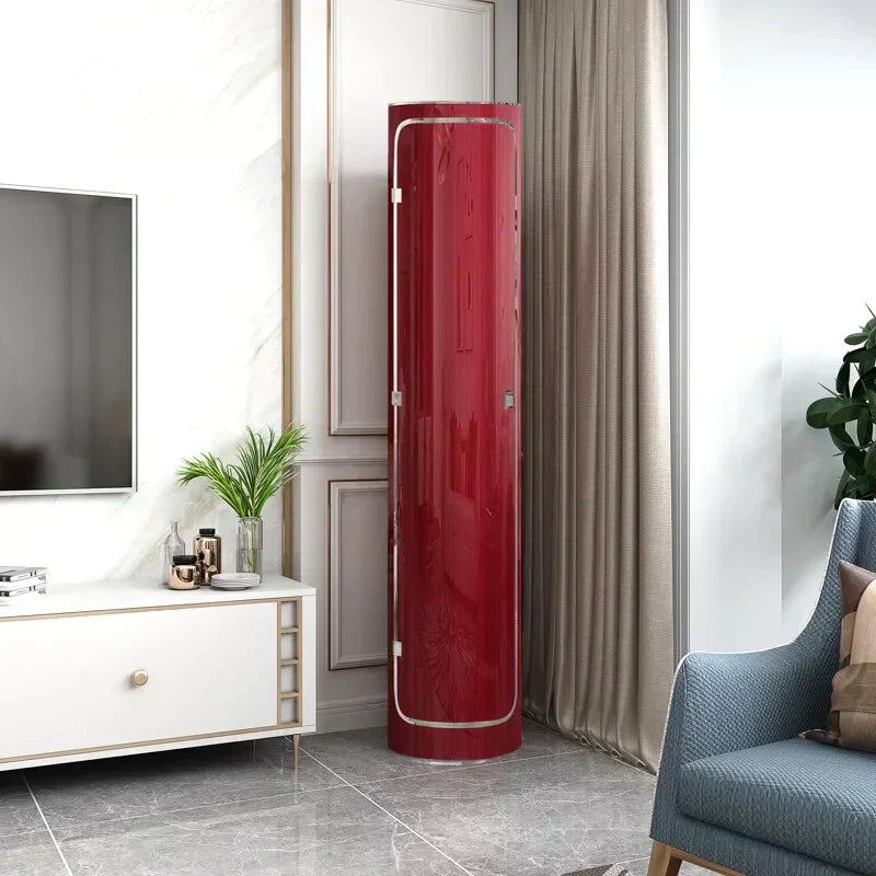 Large-capacity multi-layer rotating disinfection shoe cabinet with mirror deodorizer