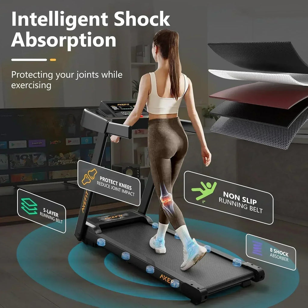 2.5 HP Portable Treadmill with Inclined Walking Pad Panel and Remote 4-in-1 Walking Treadmill
