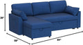 VanAcc Sofa Bed, Sleeper Sofa with Storage Chaise 2 in 1 Pull Out Couch Living Room