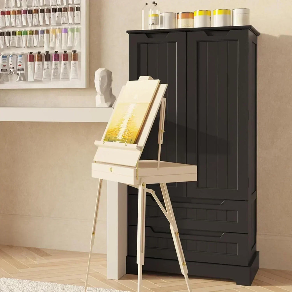 Gizoon Kitchen Pantry Cabinet with Drawers Freestanding Bathroom Storage Cabinet with Doors
