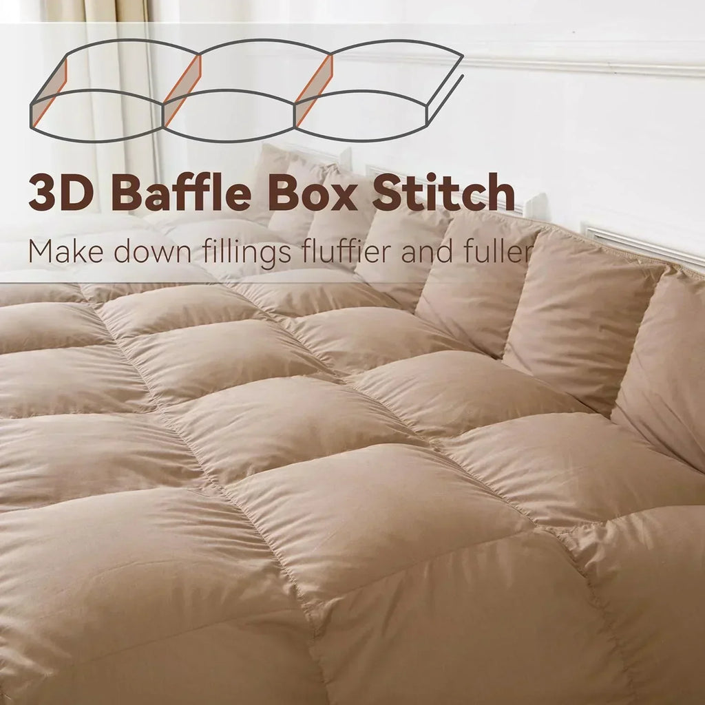 Premium Down Comforter 3D Baffle Box Design