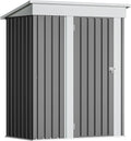 Devoko Outdoor Storage Shed 5 x 3 ft Lockable Metal Garden Shed Steel Storage
