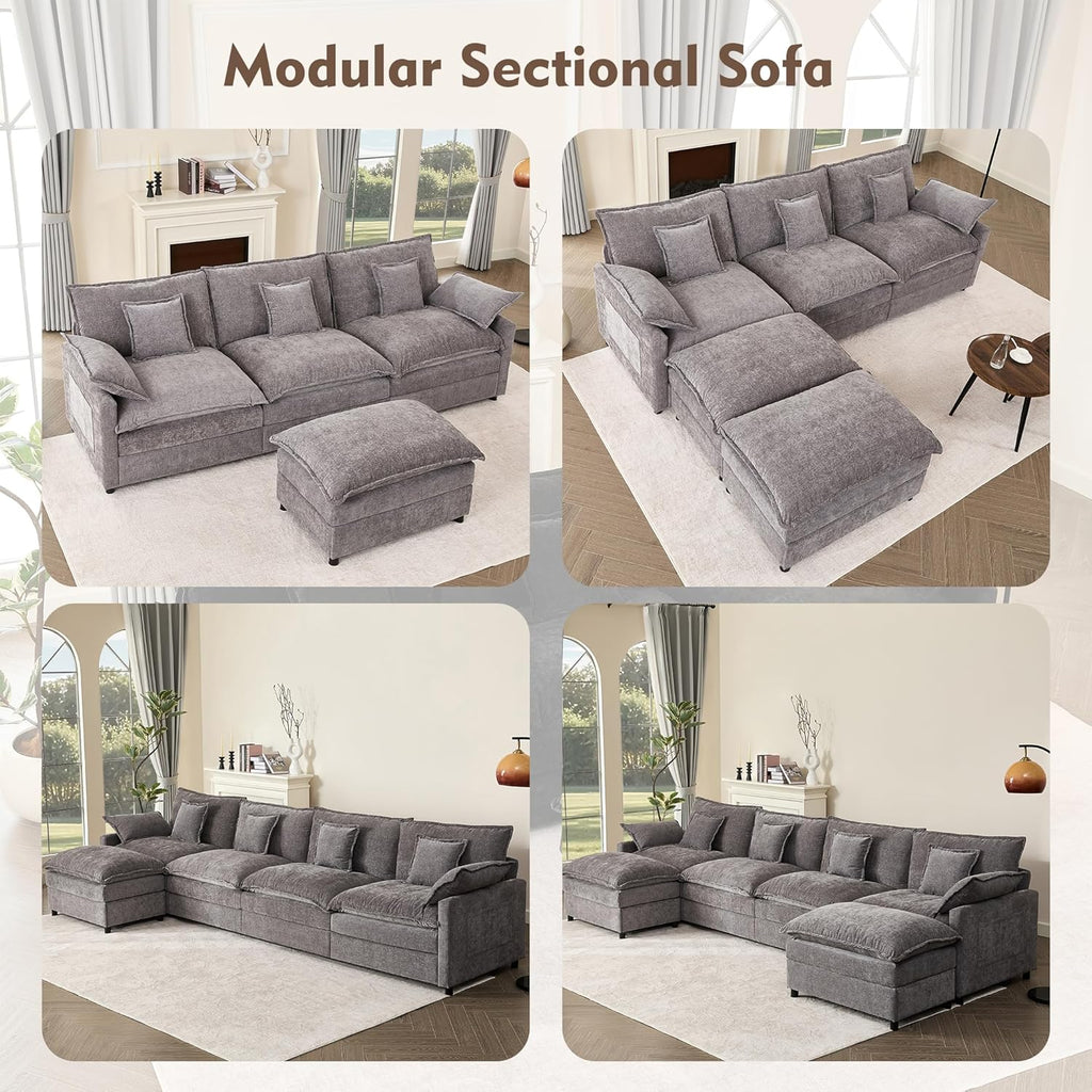 108 U-shaped sofa modular sofa three-seater comfortable cloud sofa
