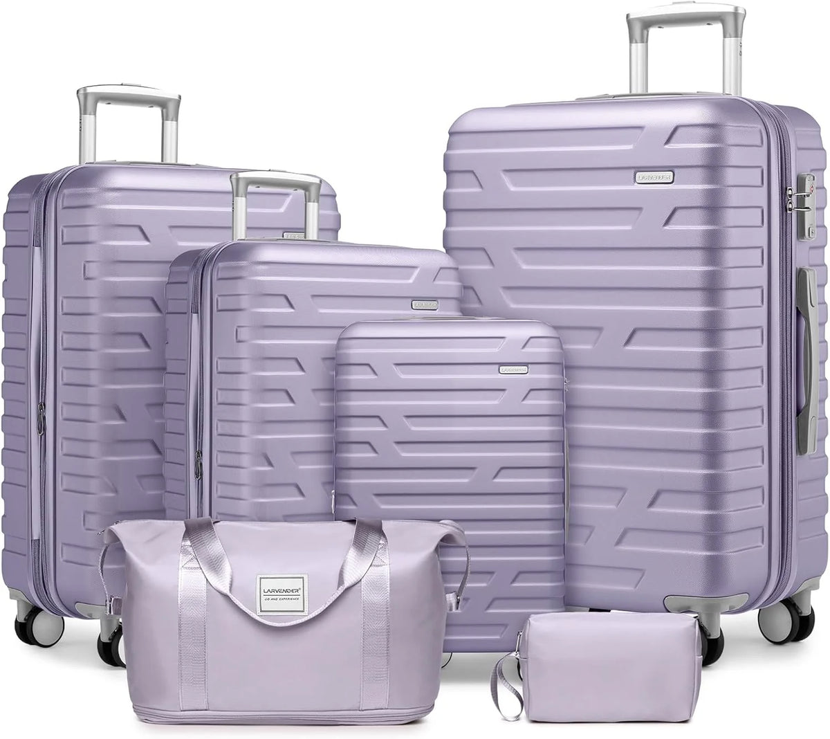 Luggage 6-piece hardshell expandable suitcase lightweight travel carry-on luggage set