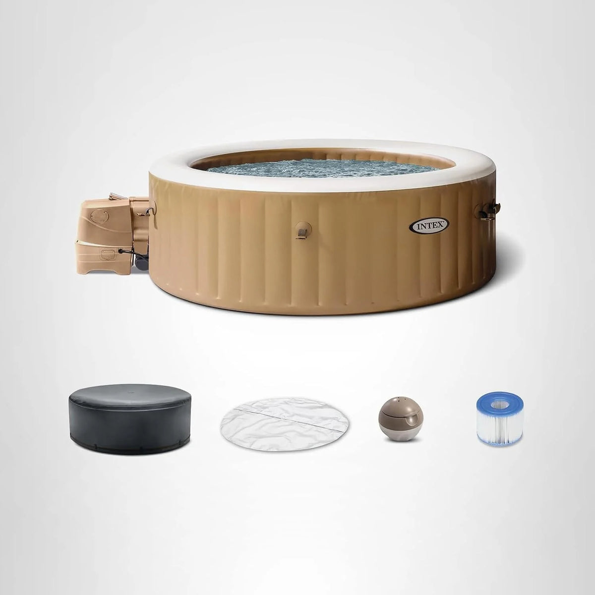 INTEX 28427EH PureSpa Bubble Massage Spa Set Outdoor Inflatable Portable Hot Tub