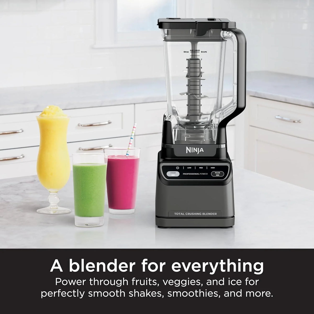 Ninja BL660 Professional Compact Smoothie and Food Processor Blender, 1100W, 3 Functions - Perfect for Frozen Drinks, Smoothies, Sauces, and More