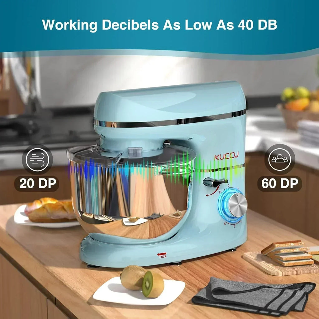 Stand Mixer 6.5 Qt 660W 6-Speed Tilt-Head Food Dough Mixer Kitchen Electric Mixer Stainless Steel
