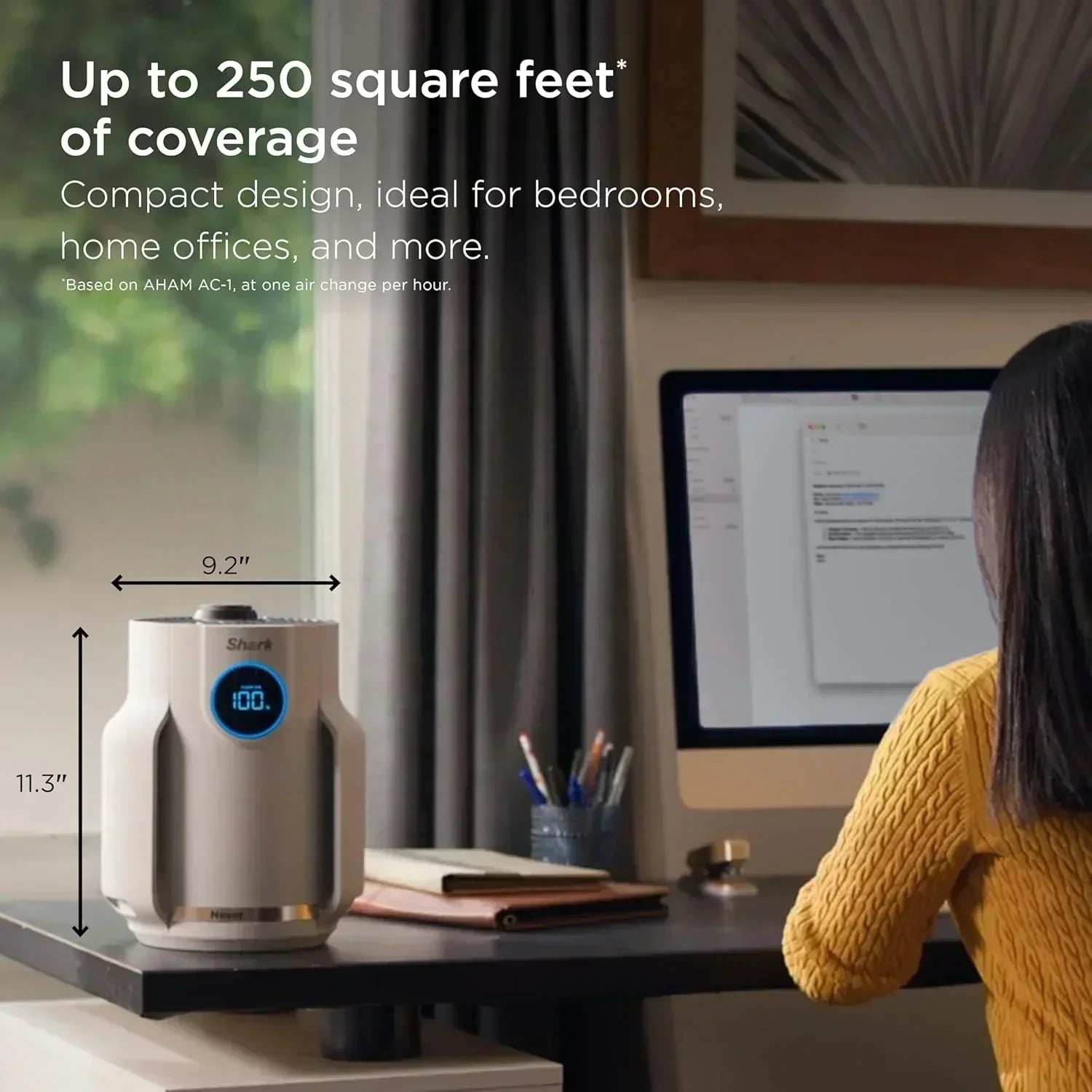 Air Purifier Compact Pro with Long-lasting HEPA Exceeding Filtration For Pet Dander Dust Smoke