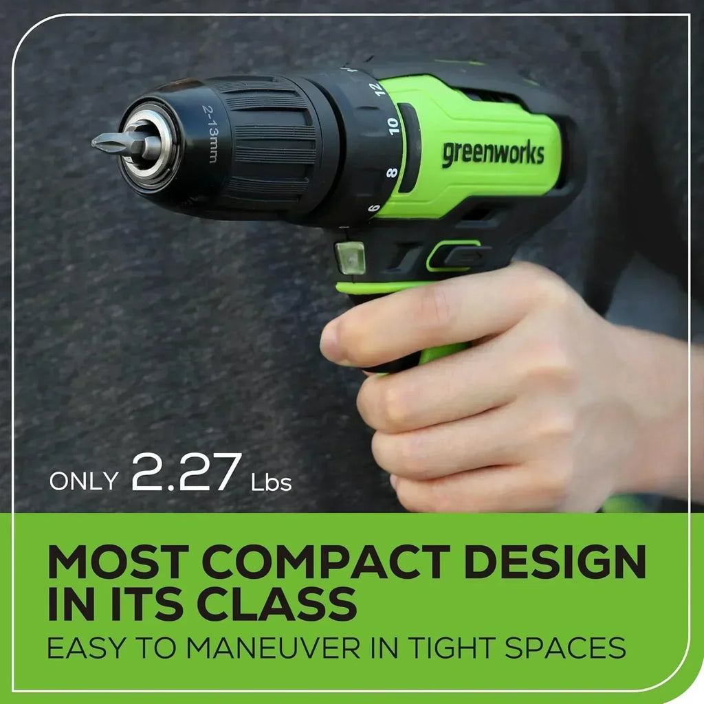 24V Brushless Cordless Drill Impact Driver Power Tool Combo Kit Included 1/2��Drill & 1/4��Hex
