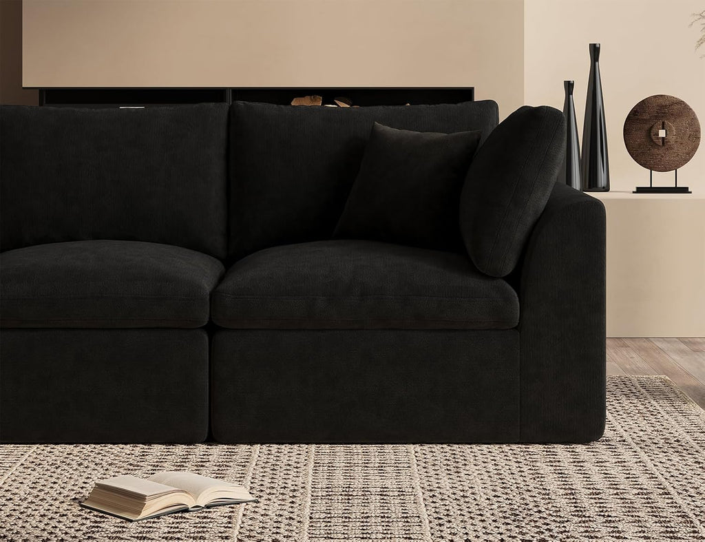 110 inch cloud sectional sofa for living room convertible L-shaped sofa 3 seater sectional sofa