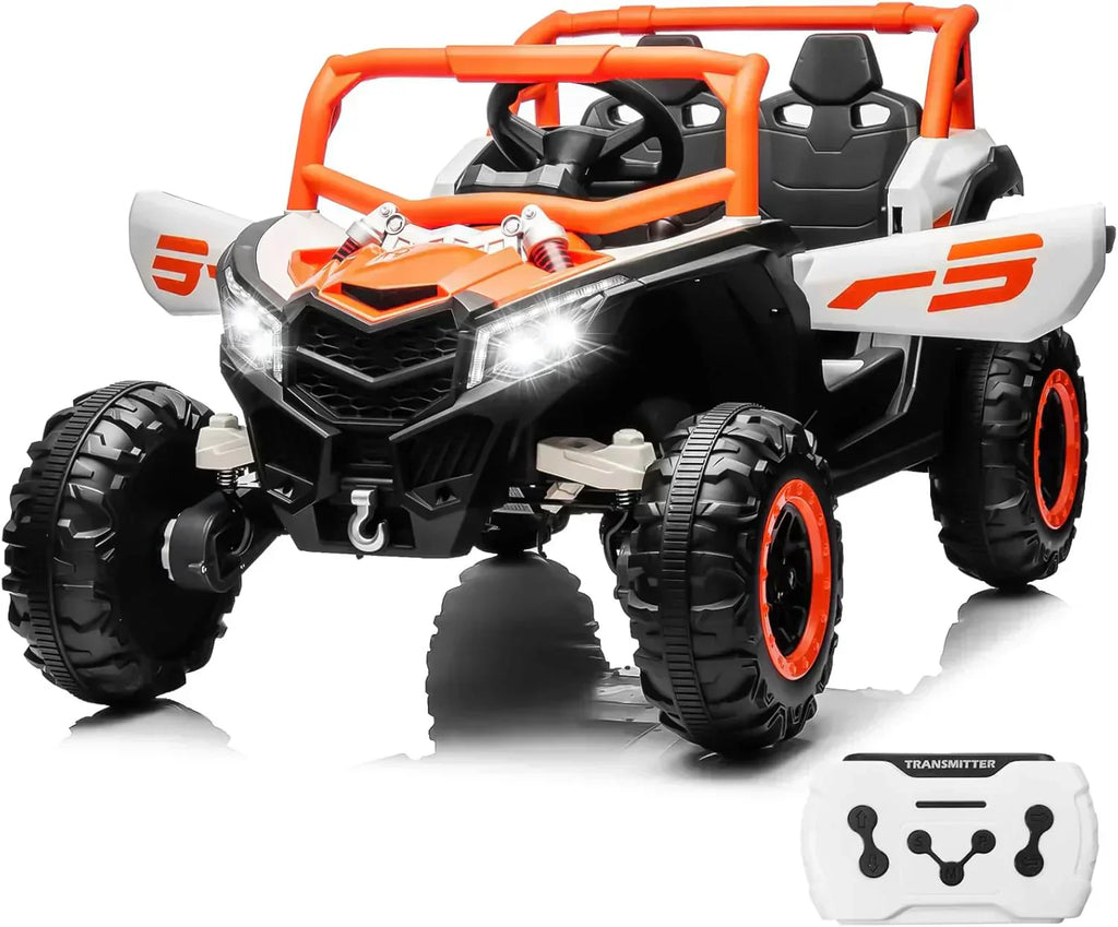 JOYRACER Kids Remote Control Car with 4 x 150W Motors Shock Absorbers Bluetooth MP3 Player