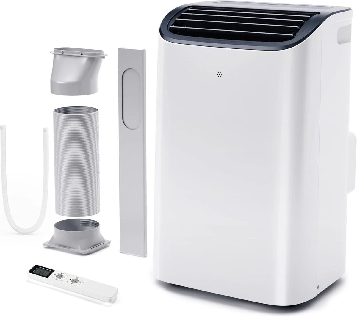 EUHOMY 8,000 BTU Portable Air Conditioners, 4-in-1 Portable AC Unit Up to 350 Sq.Ft, 4 Modes Quiet Air Conditioner with Remote Control, Cool, Fan, Dehumidifier, 24H Timer, Bedroom, Office, Apartments