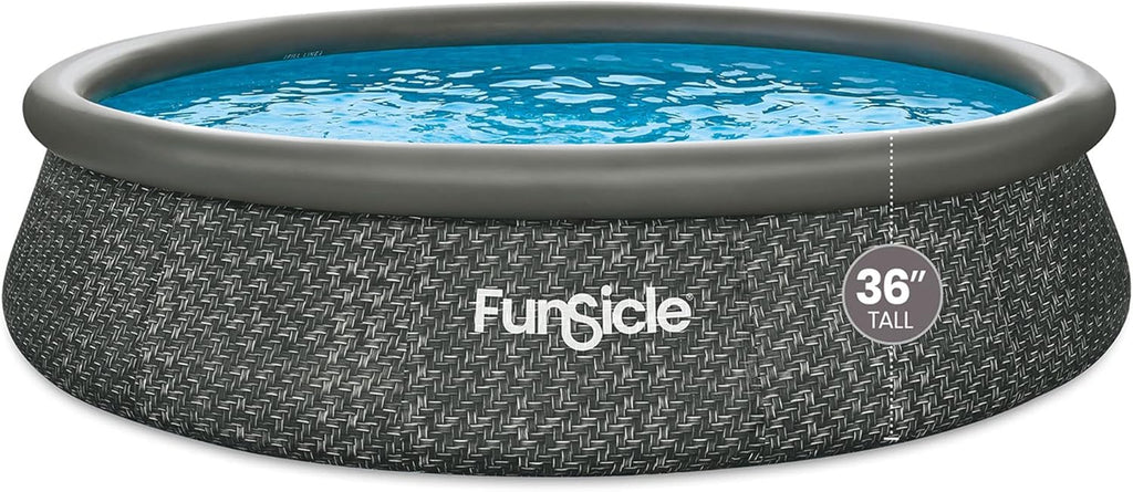 Funsicle 12 Foot by 36 Inch Quickset Round Inflatable Ring Top Outdoor Swimming Pool Set