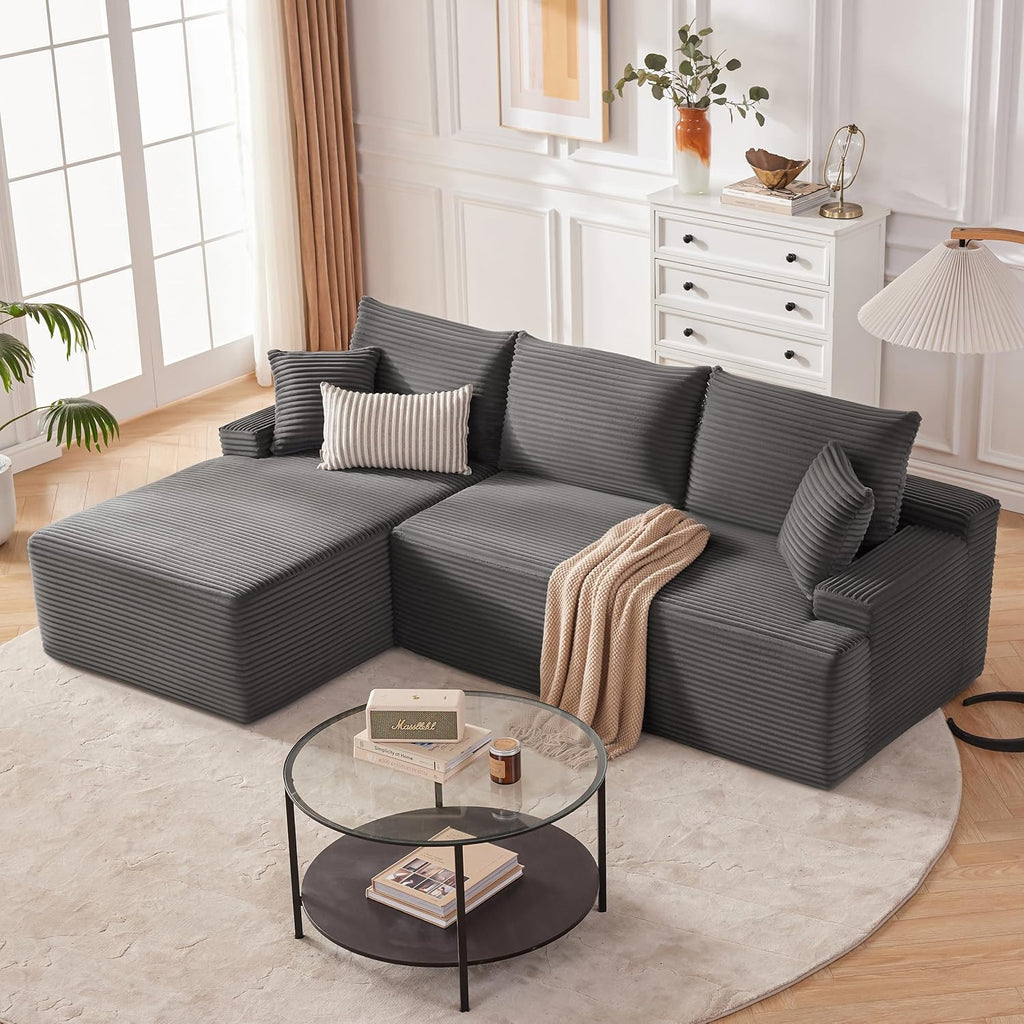 110-inch cloud sofa boneless sofa in the living room modular sofa with deep seats
