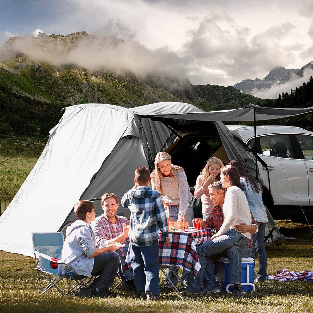 KAMPKEEPER SUV Car Tent Tailgate Shade Awning Tent for Camping Vehicle Camping Tents