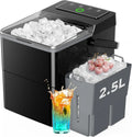 Silonn Ice Maker Countertop, 9 Cubes Ready in 6 Mins, 26lbs in 24Hrs, Self-Cleaning Ice Machine with Ice Scoop and Basket, 2 Sizes of Bullet Ice for Home Kitchen Office Bar Party