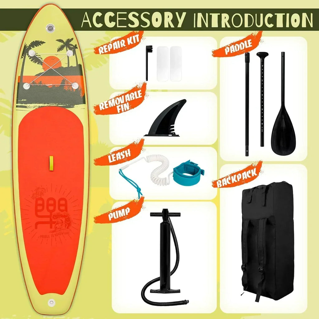 FunWater Inflatable Stand Up Paddle Board Premium SUP Paddle Accessories EVA Deck