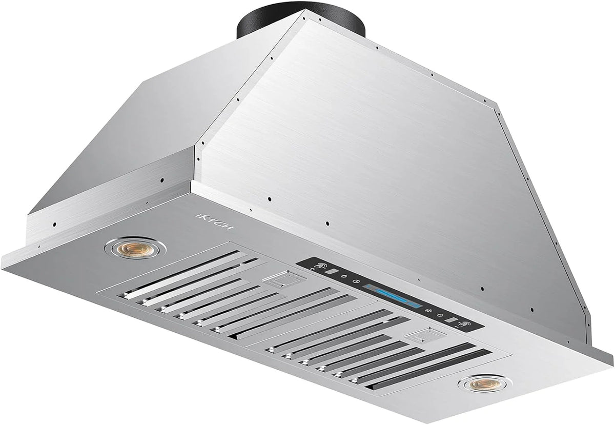 IKTCH 30 Built-in/Plug-in Range Hood 900 CFM, Ducted/Ductless Convertible Ducted, Stainless Steel Kitchen Range Hood