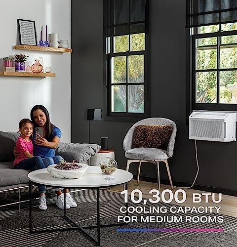 PHNT10CC Clearview Air Conditioner 10,300, Inverter Technology, Ultra Quiet, Medium Rooms up to 450 Sq. FT, Full Window View with Easy Installation, Energy-Efficient Cooling, 10300 BTU, White