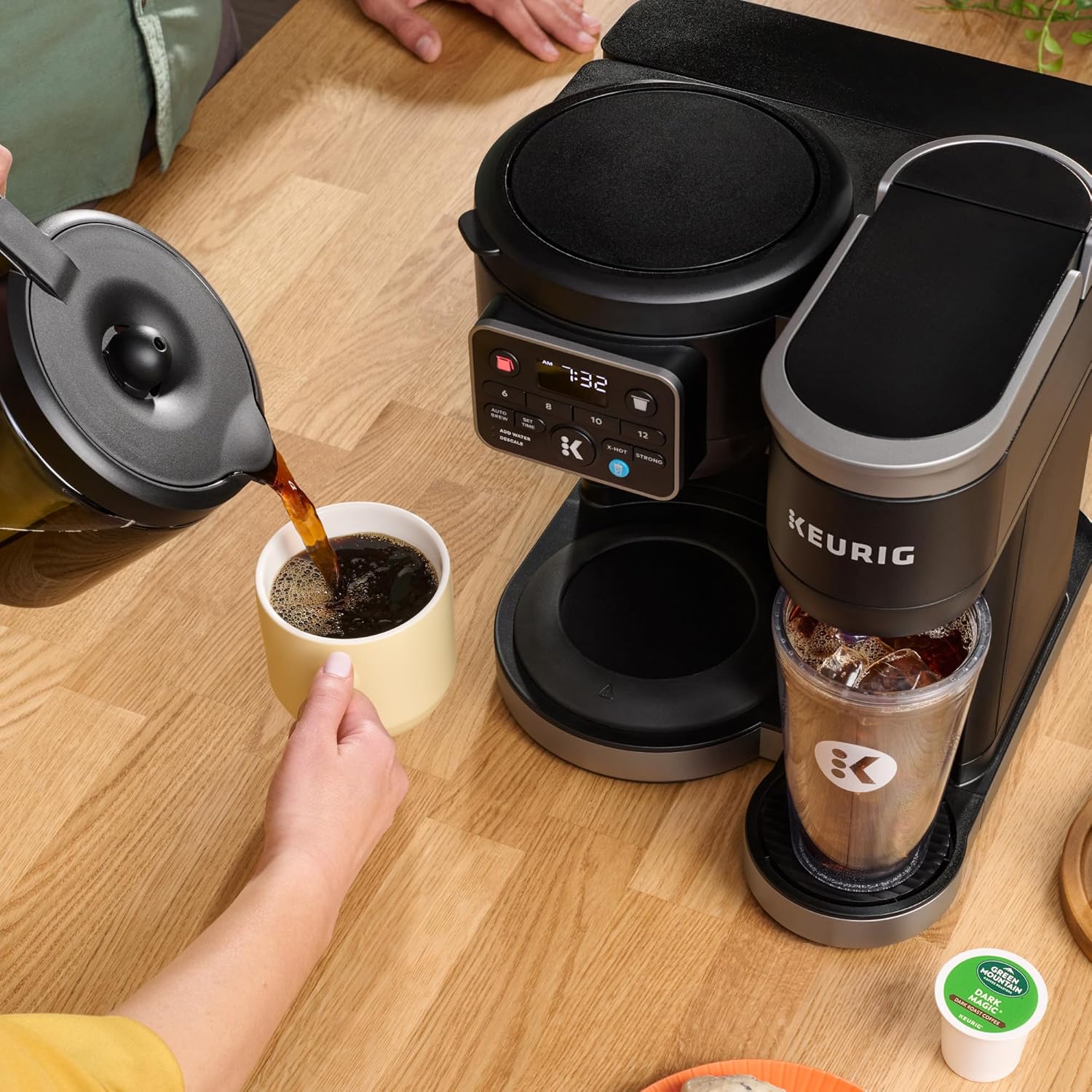 Keurig K-Duo Hot & Iced Single Serve & Carafe Coffee Maker MultiStream Technology 72oz Reservoir