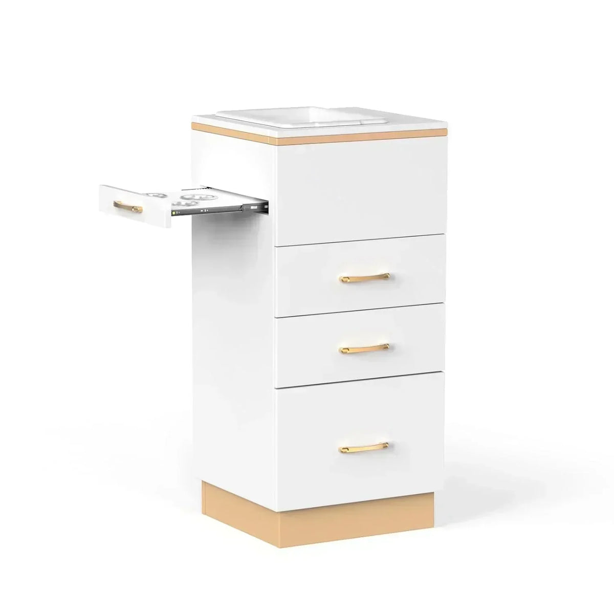 OmySalon Salon Storage Station Barber Stations Beauty Salon Spa Equipment with 3 Drawers