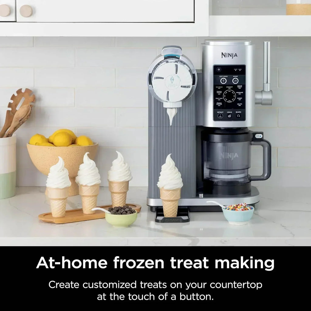 Ninja Swirl by CREAMi Ice Cream and Soft Serve Maker Frozen Yogurt Low Calories Program