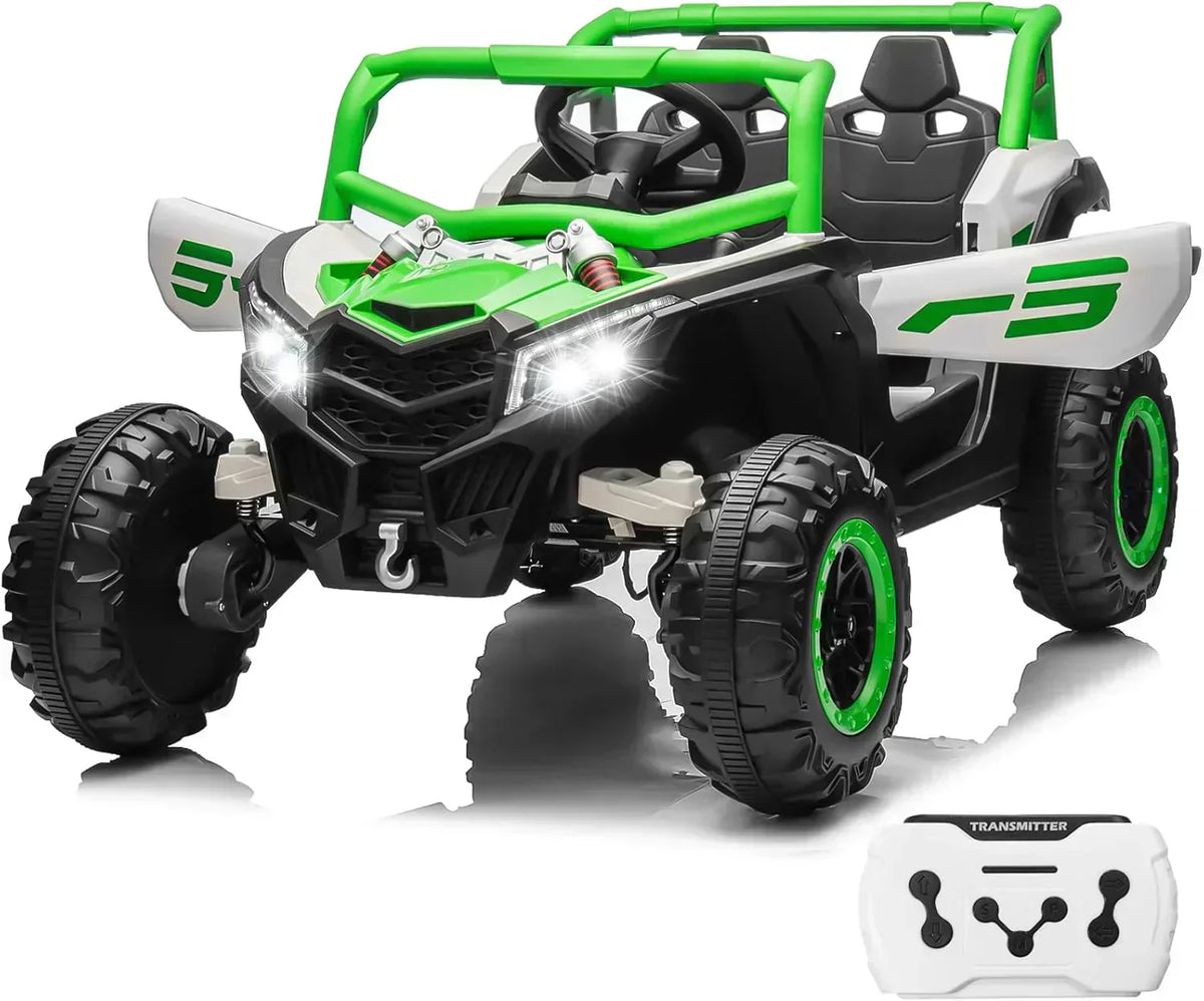 JOYRACER Kids Remote Control Car with 4 x 150W Motors Shock Absorbers Bluetooth MP3 Player