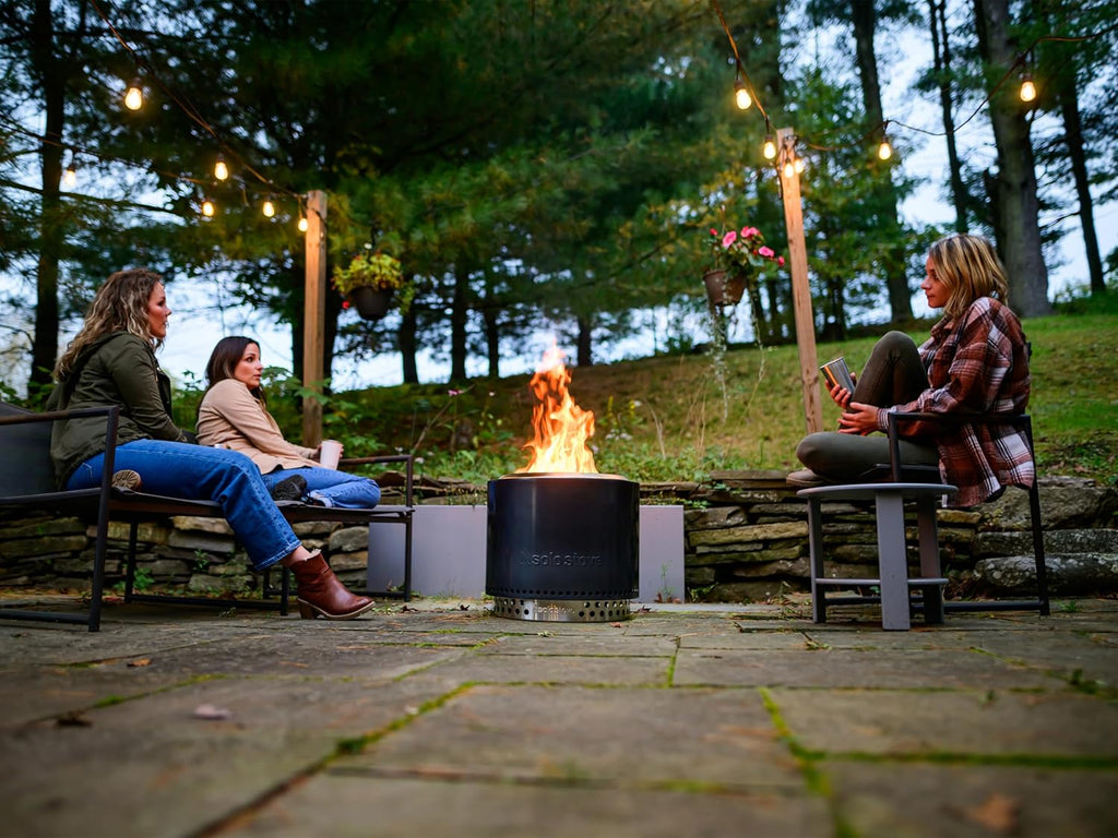 Solo Stove Bonfire 2.0 with Stand, 19.5 Inch Smokeless Fire Pit with Removable Ash Pan - Portable Outdoor Fire Pit - Stainless Steel Wood Burning Fireplace, Ideal for 4-6 People, 21.75 lbs