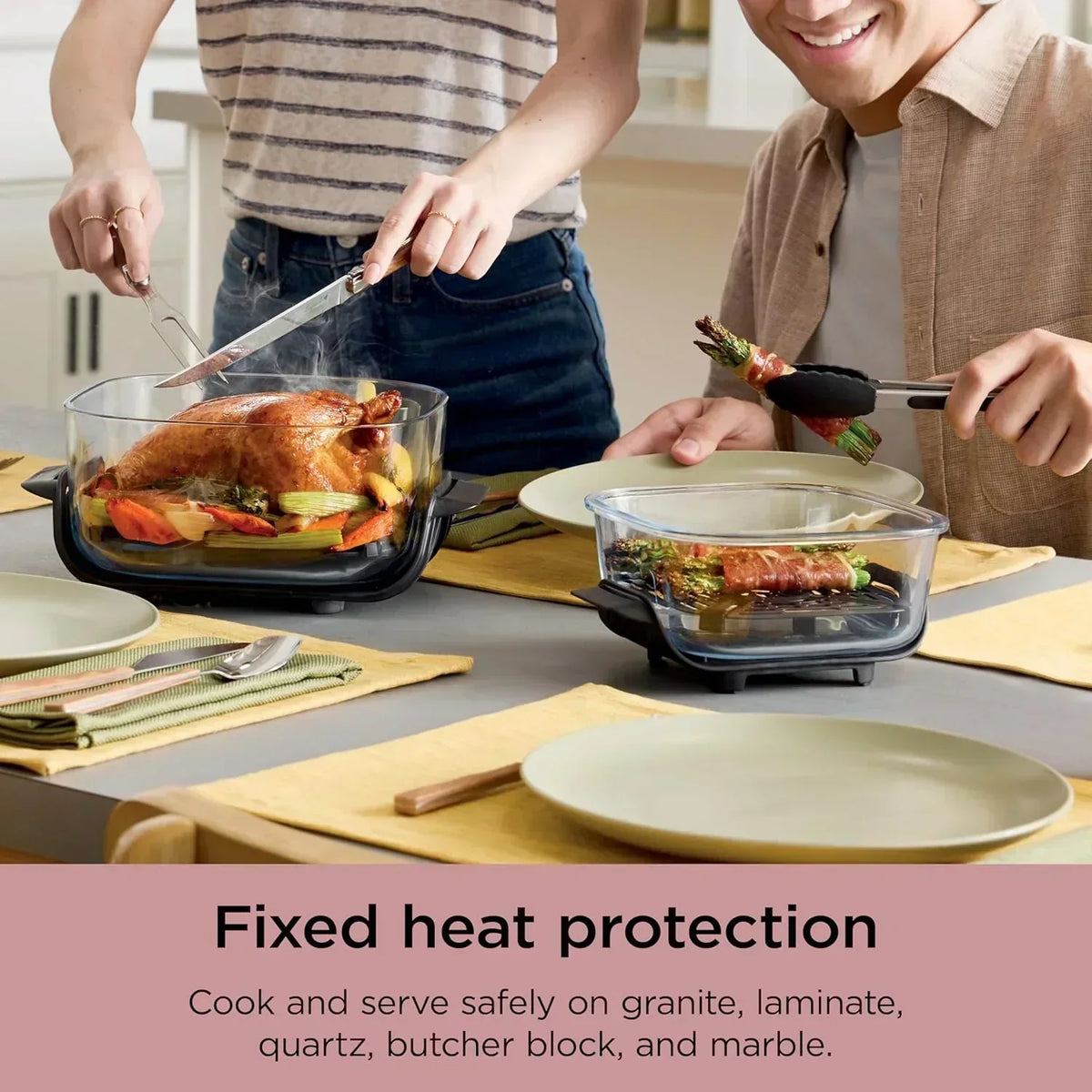 Ninja Crispi 4 in 1 Portable Glass Air Fryer Cooking System 4QT 6 Cup TempWare Glass Containers