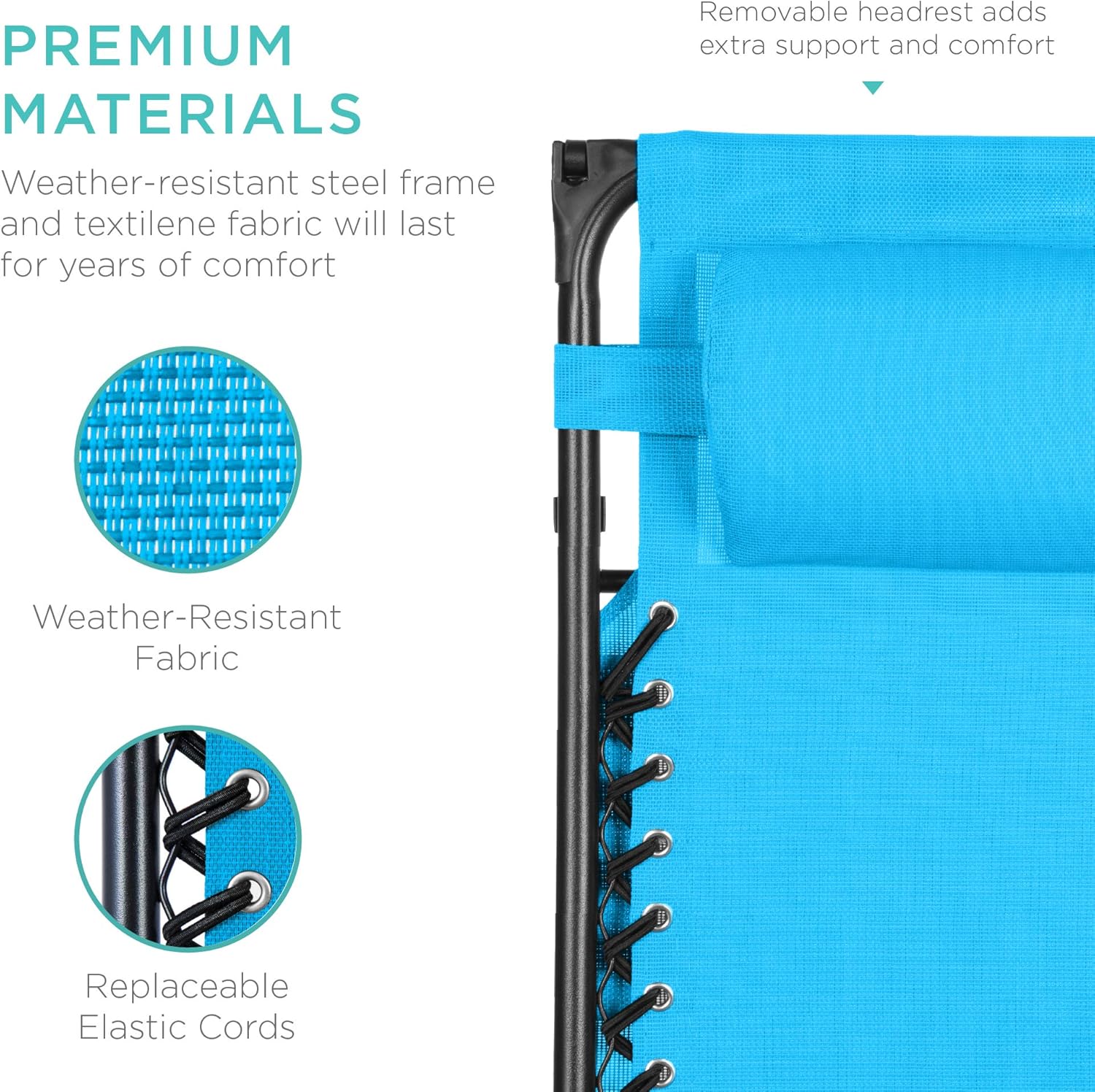 Best Choice Products Folding Zero Gravity Recliner Patio Lounge Chair Adjustable Canopy Shade