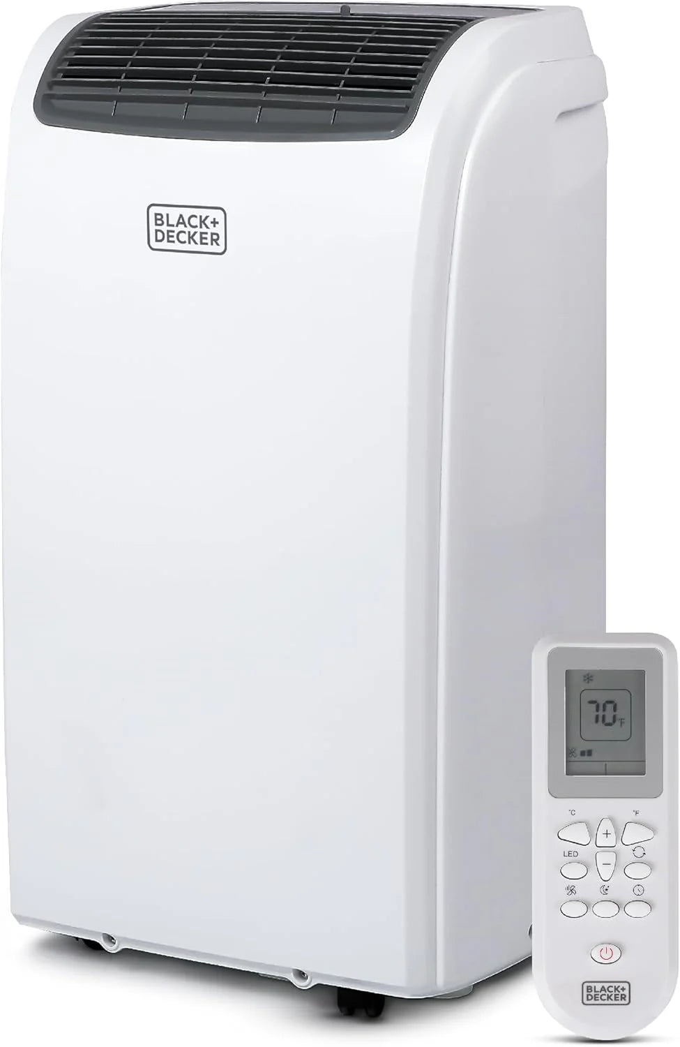 BLACK+DECKER 10,000 BTU Portable Air Conditioner for Rooms up to 450 Sq. with Remote Control, White