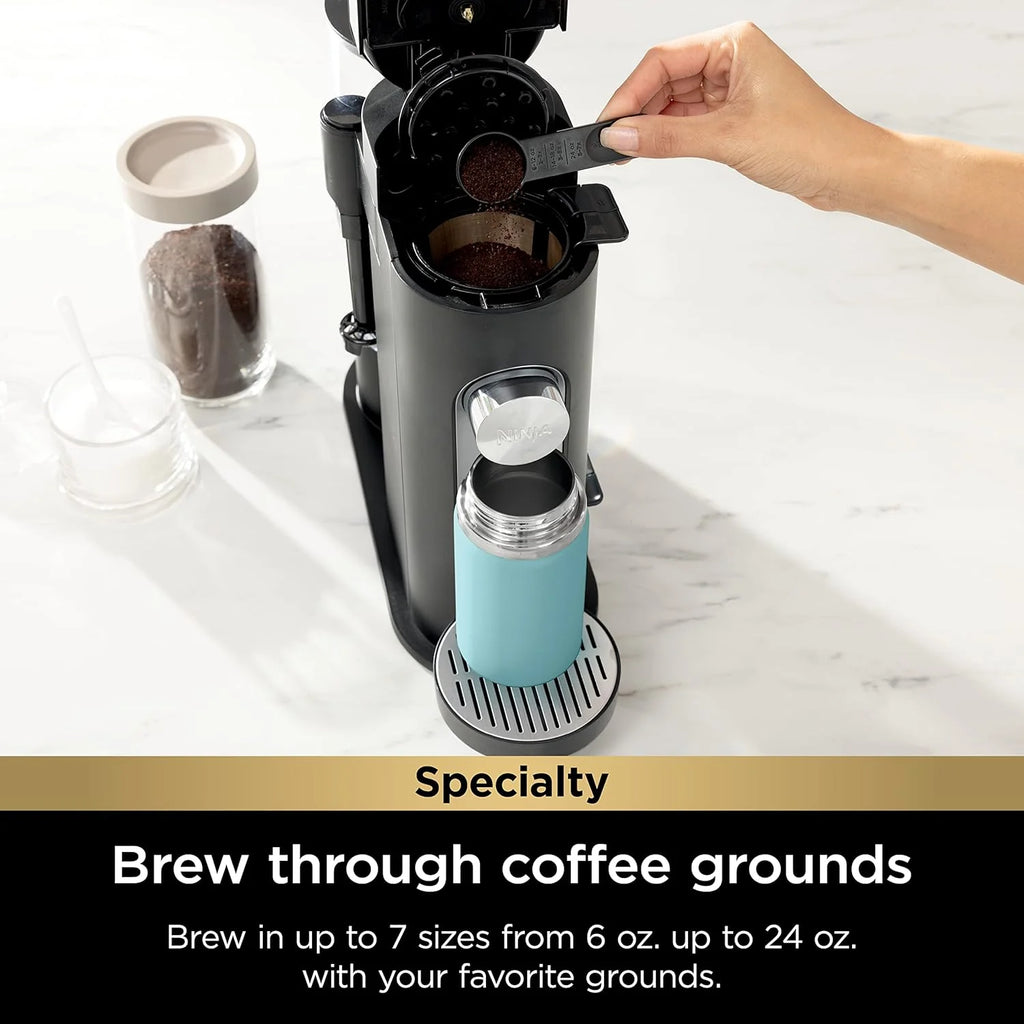 Ninja Pod & Grounds Single-Serve Coffee Maker 56-oz. Reservoir Stone PB051ST