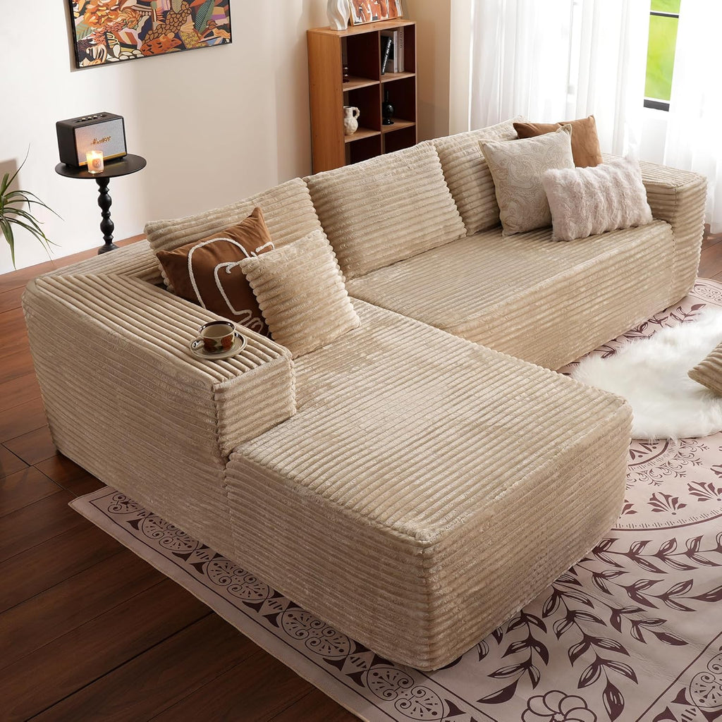 Ovios 104 Cloud Section Sofa L-shaped lounge chair, modern modular sofa