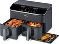 COSORI 9Qt 10-in-1 Dual Air Fryer Fresh Balanced Meals for Family with Double Baskets