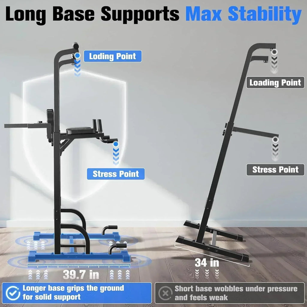 Sportsroyals Power Tower Pull Up Bar Station 450 lbs stable suspended immersion tilt station
