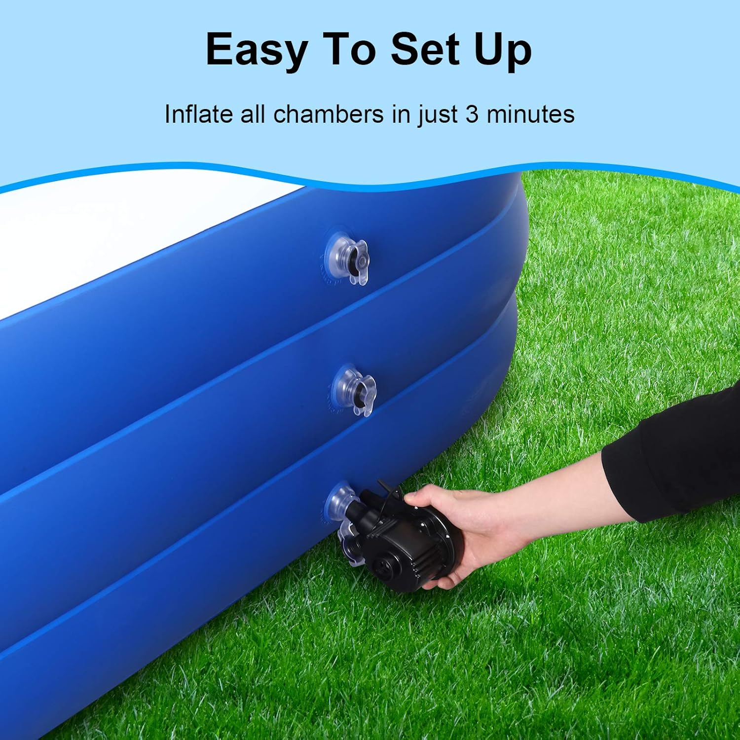 Inflatable Pool for Kids and Adults 120 X 72 X 22 Oversized Thickened Family Swimming Pool